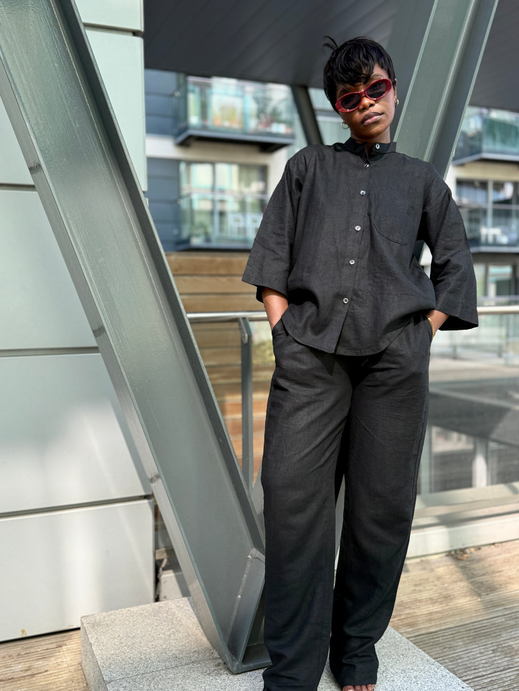 Black trouser set