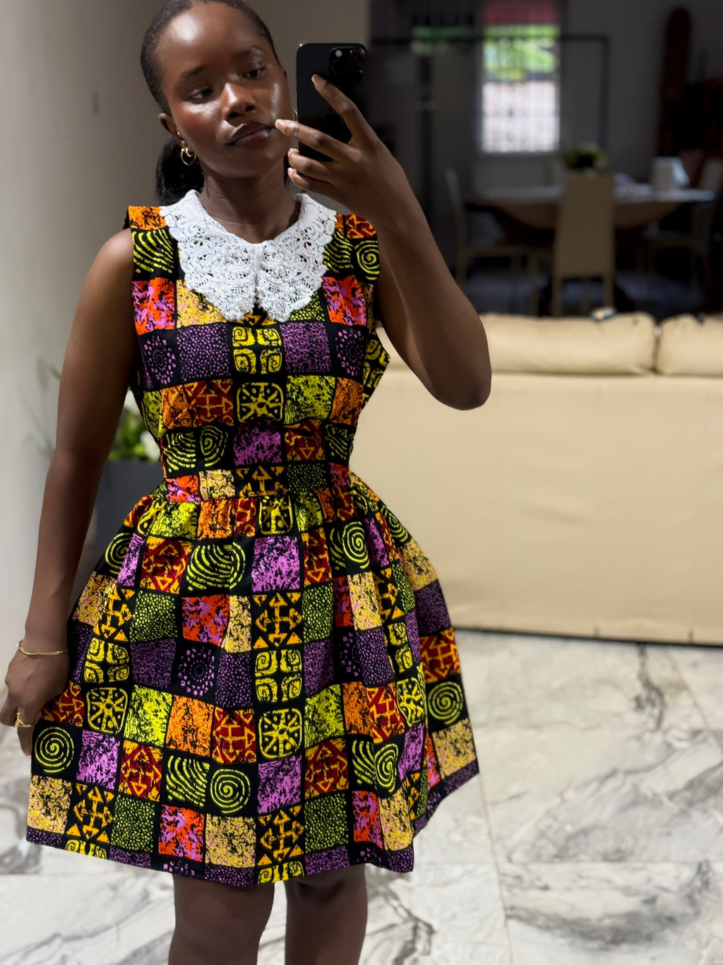 Hilly lace collar Dress