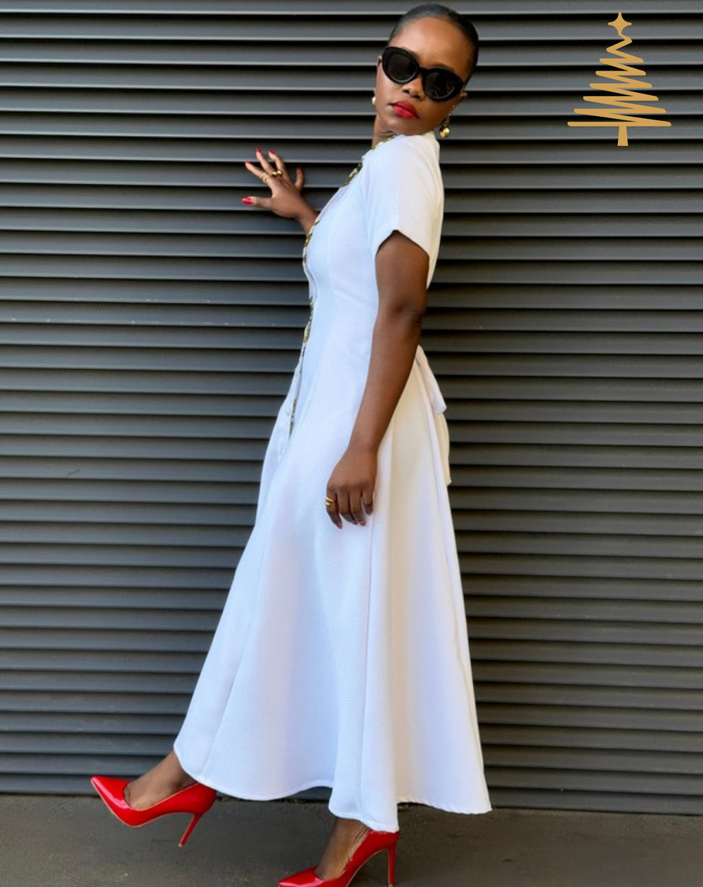 Daria Dress (White )