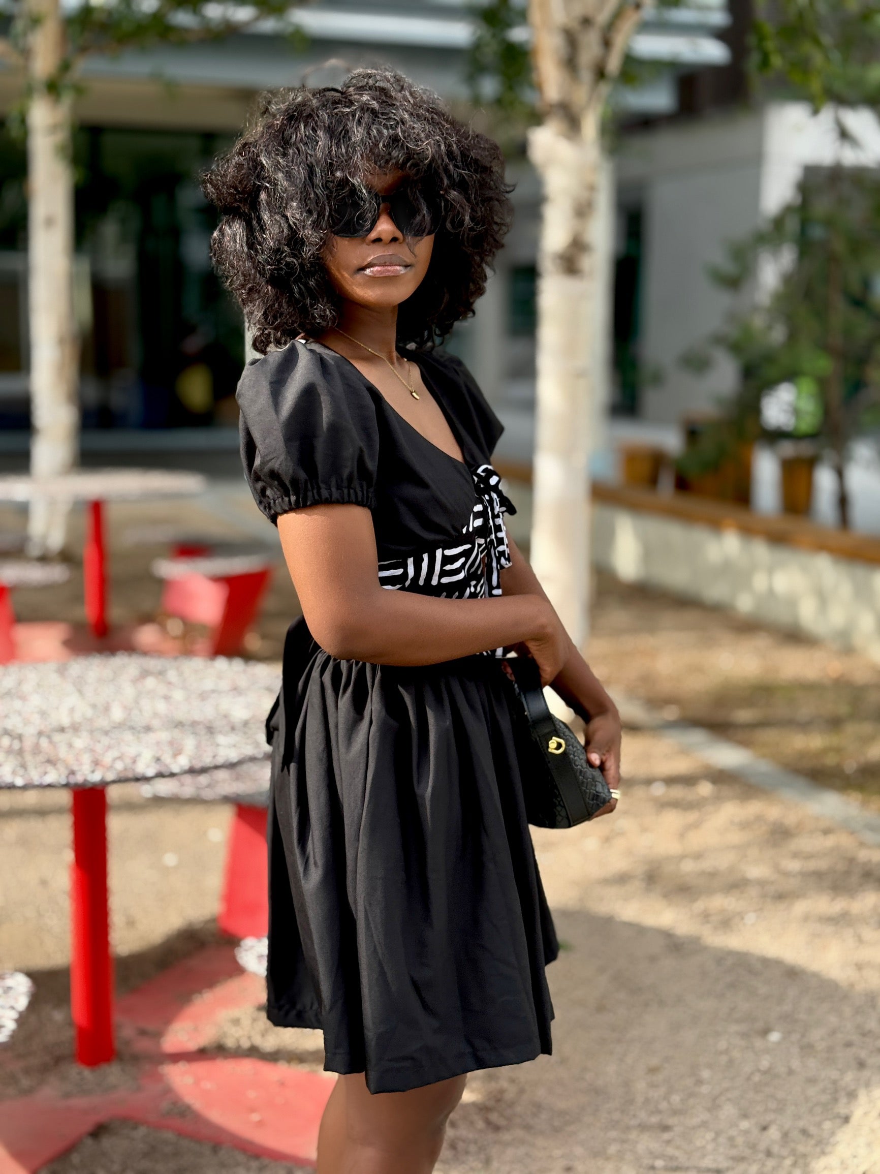 Elis black mini dress