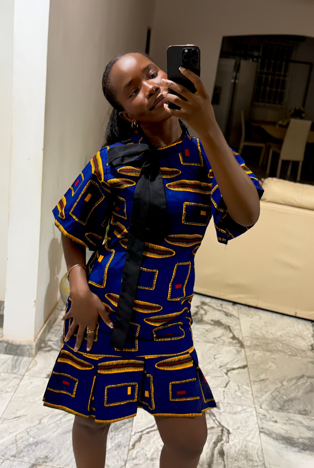 Ella blue dress (fully lined )