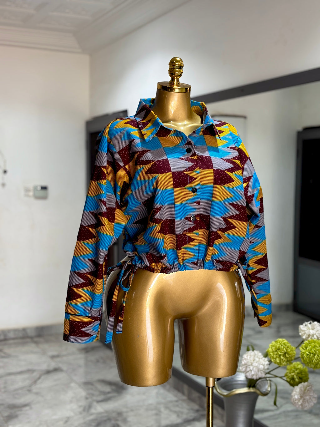 Becca Blue kente Top