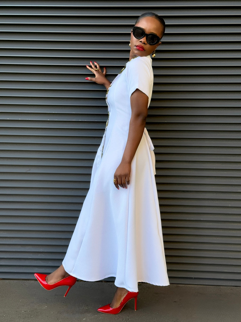 Daria Dress (White )