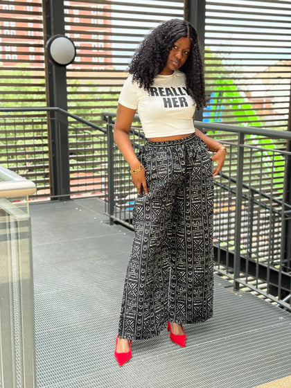 SADE PT24 EASY BAGGY POLY–TROUSERS Sade baggy pants – Ohemaa in Prints