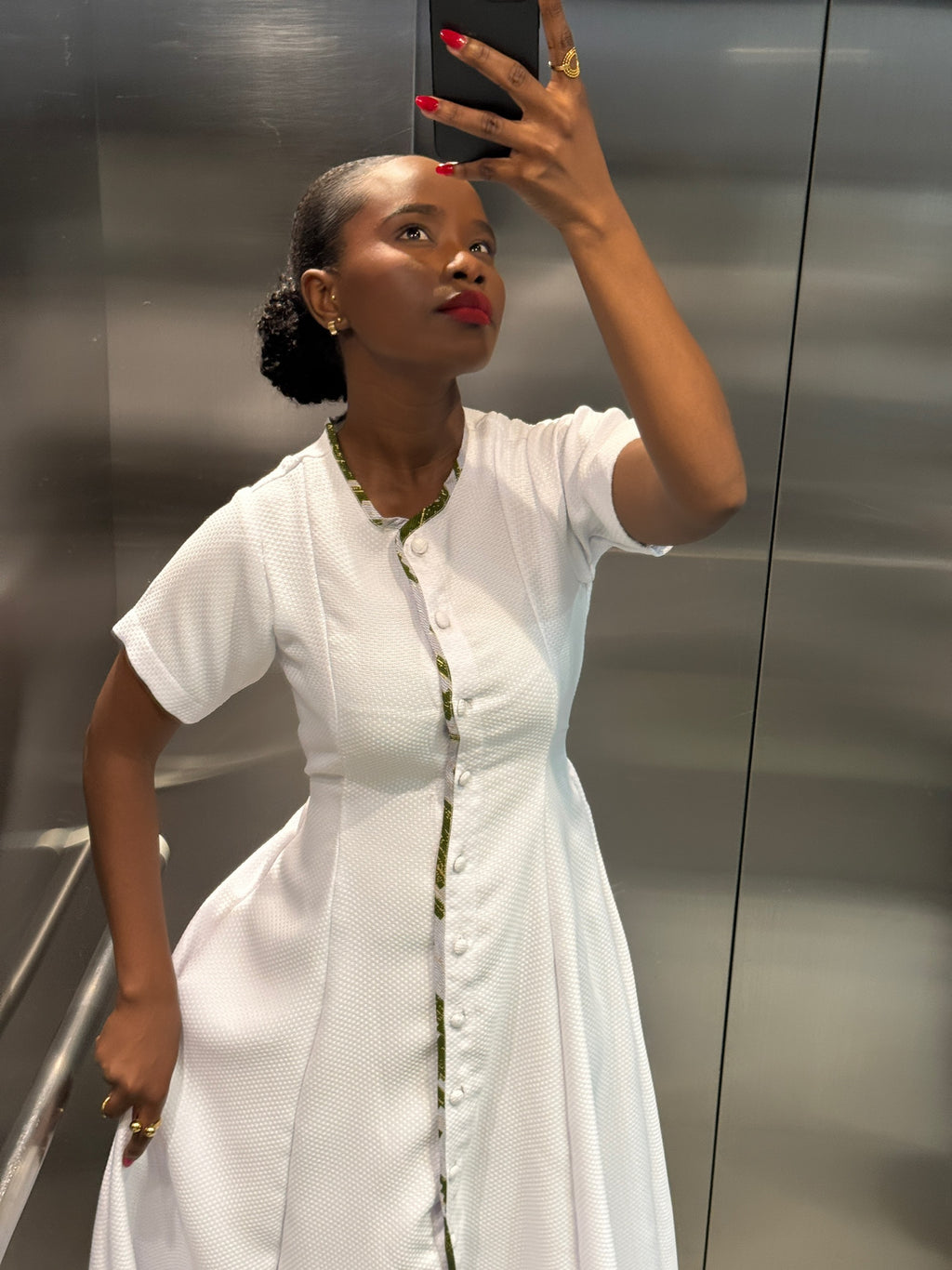 Daria Dress (White )