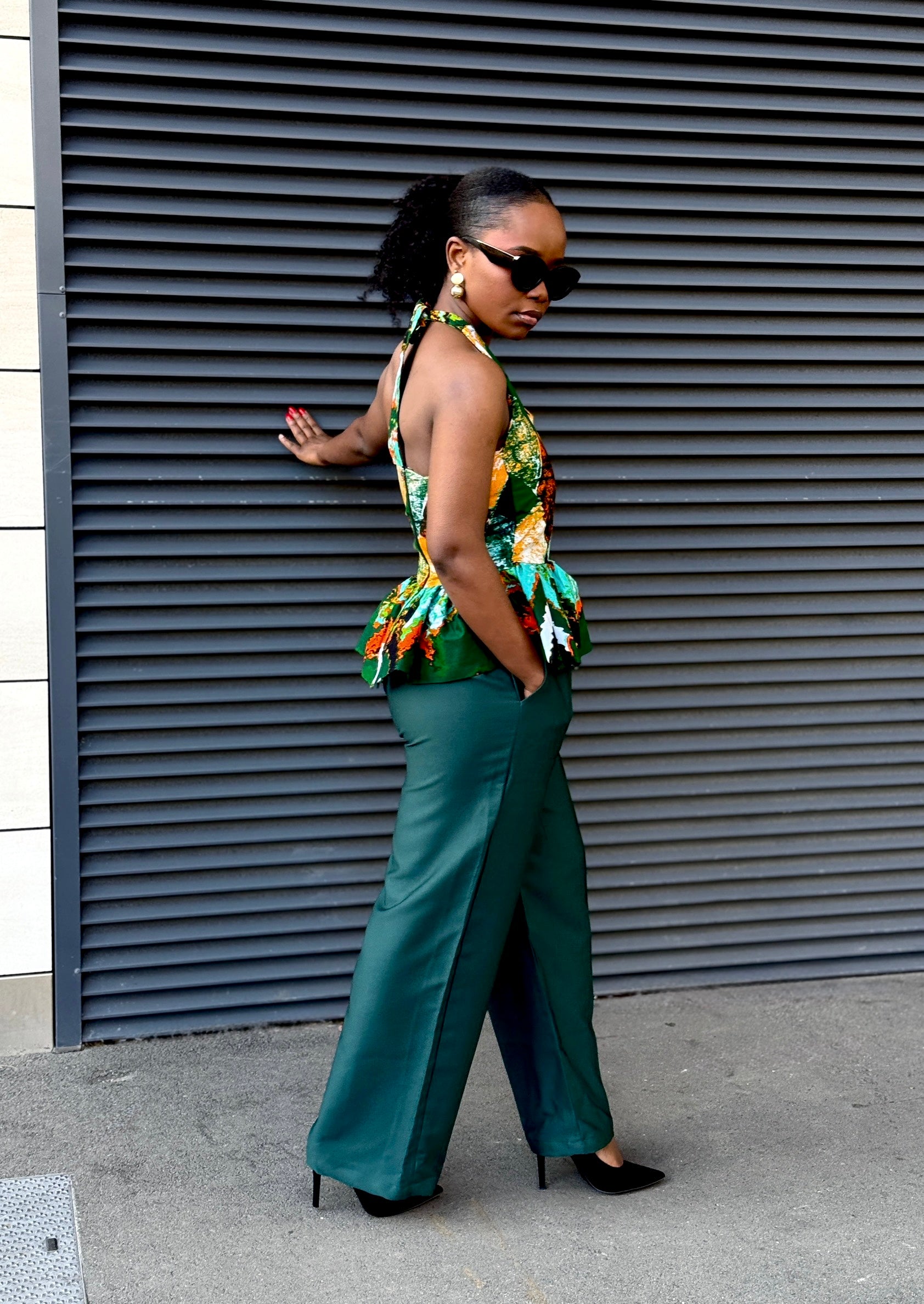 Céline pants set (Green)