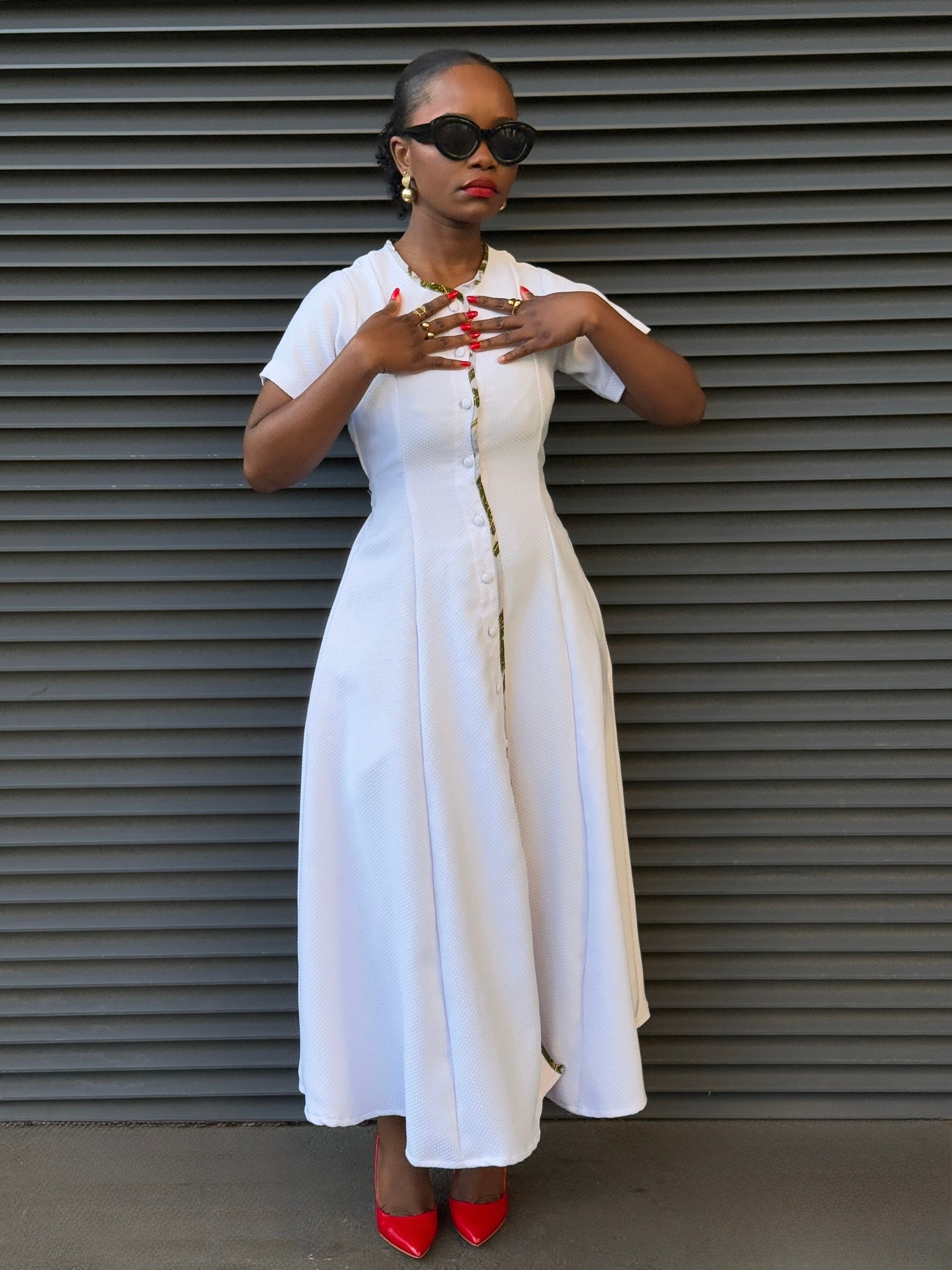 Daria Dress (White )