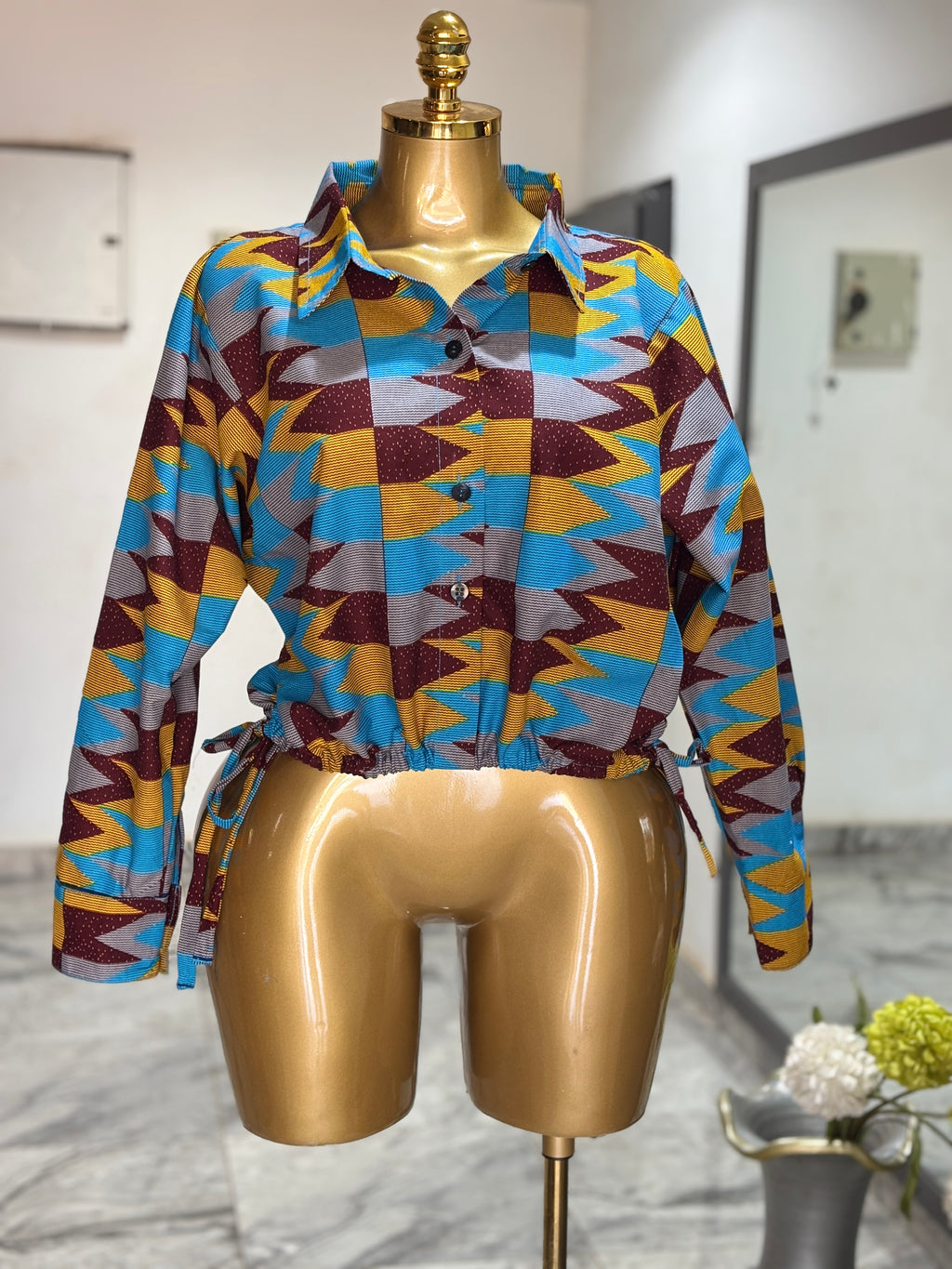 Becca Blue kente Top