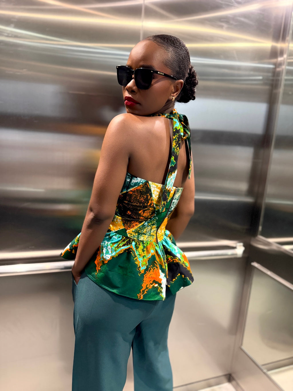 Céline pants set (Green)