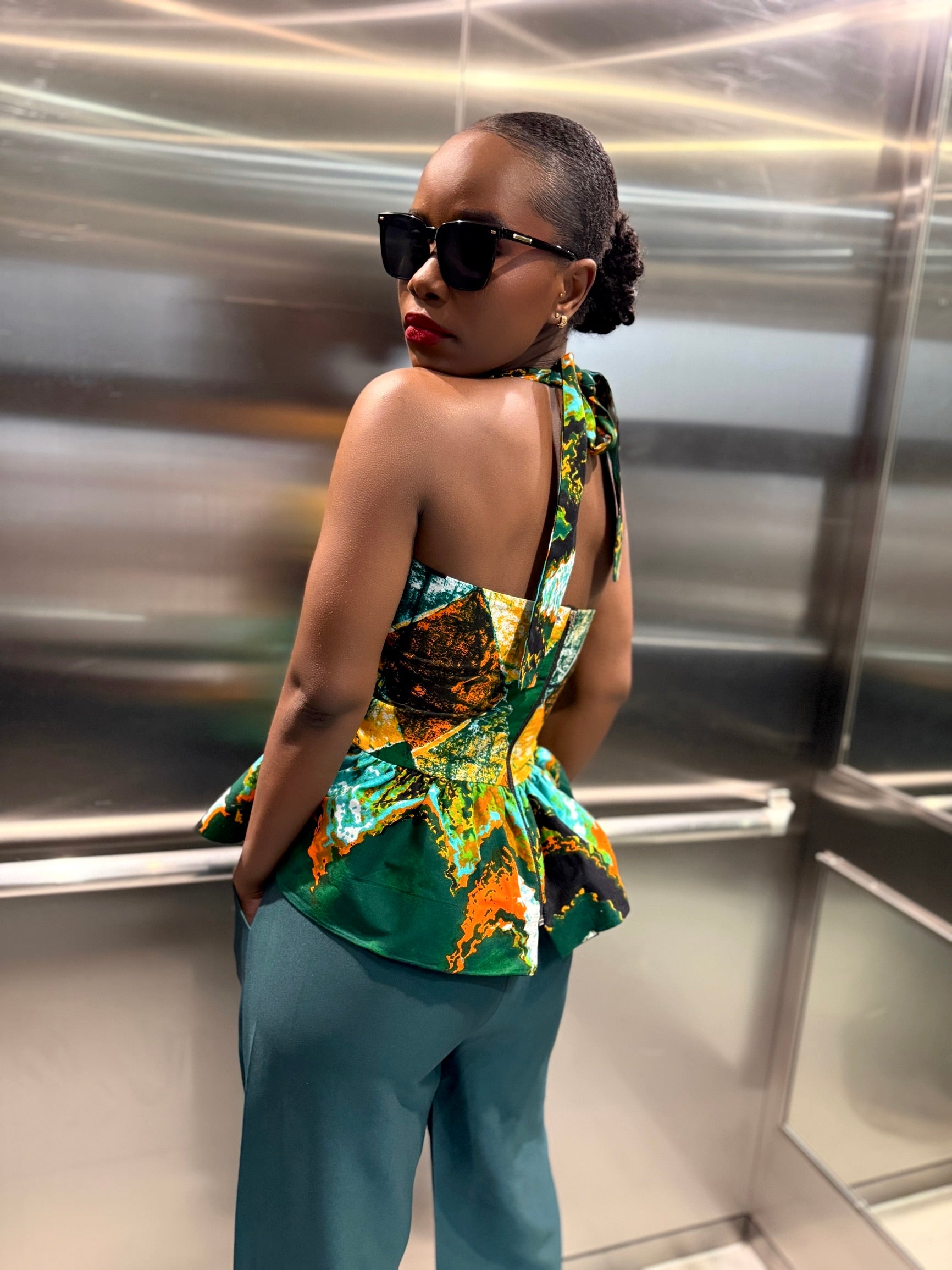 Céline pants set (Green)