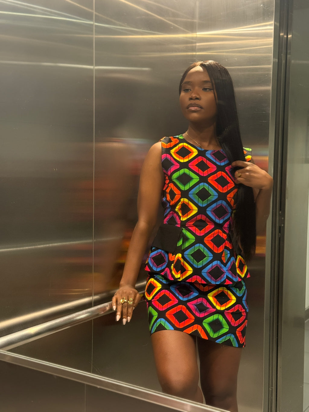 Sena two piece mini skirt set ( MADE ON ORDER)