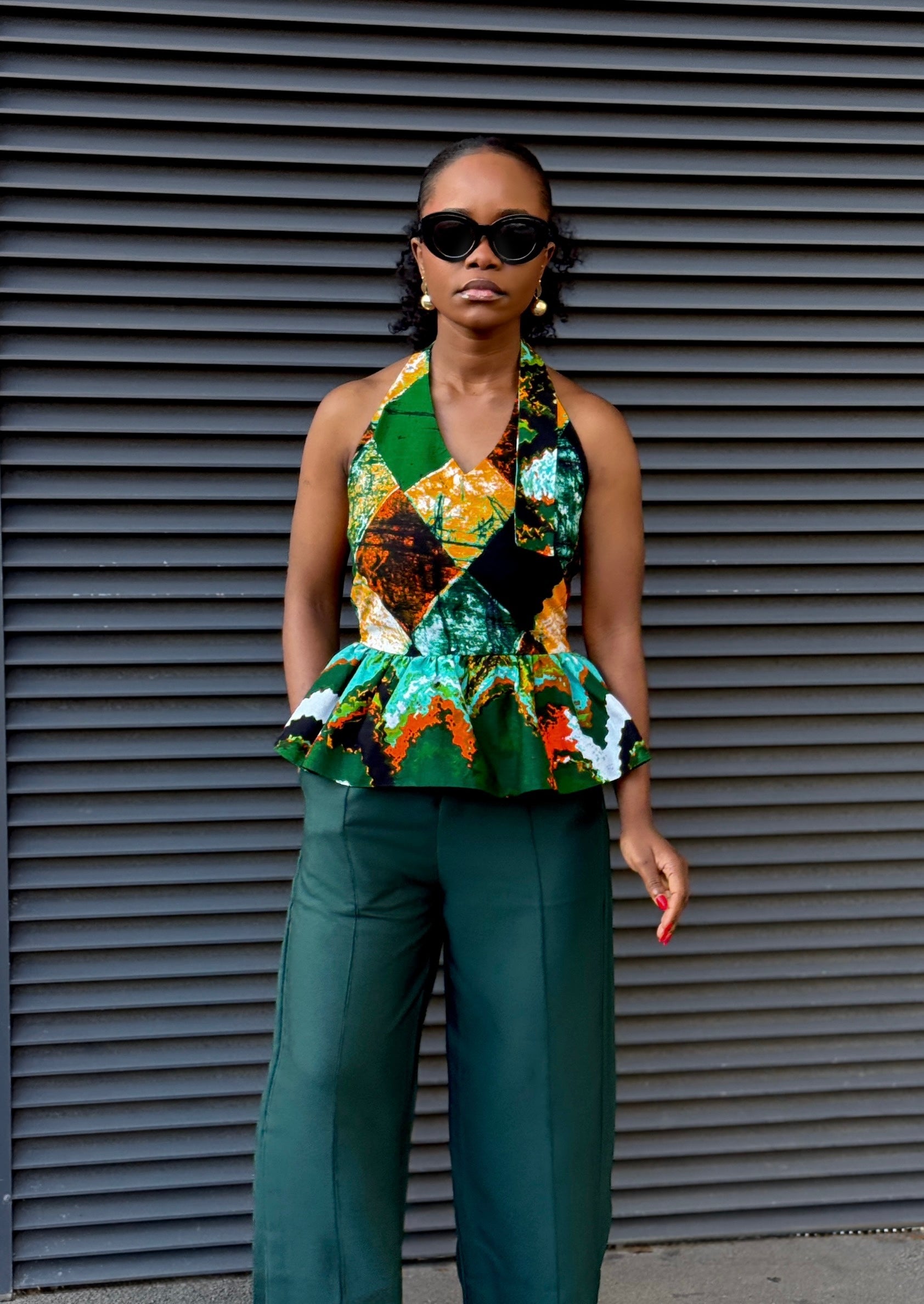 Céline pants set (Green)