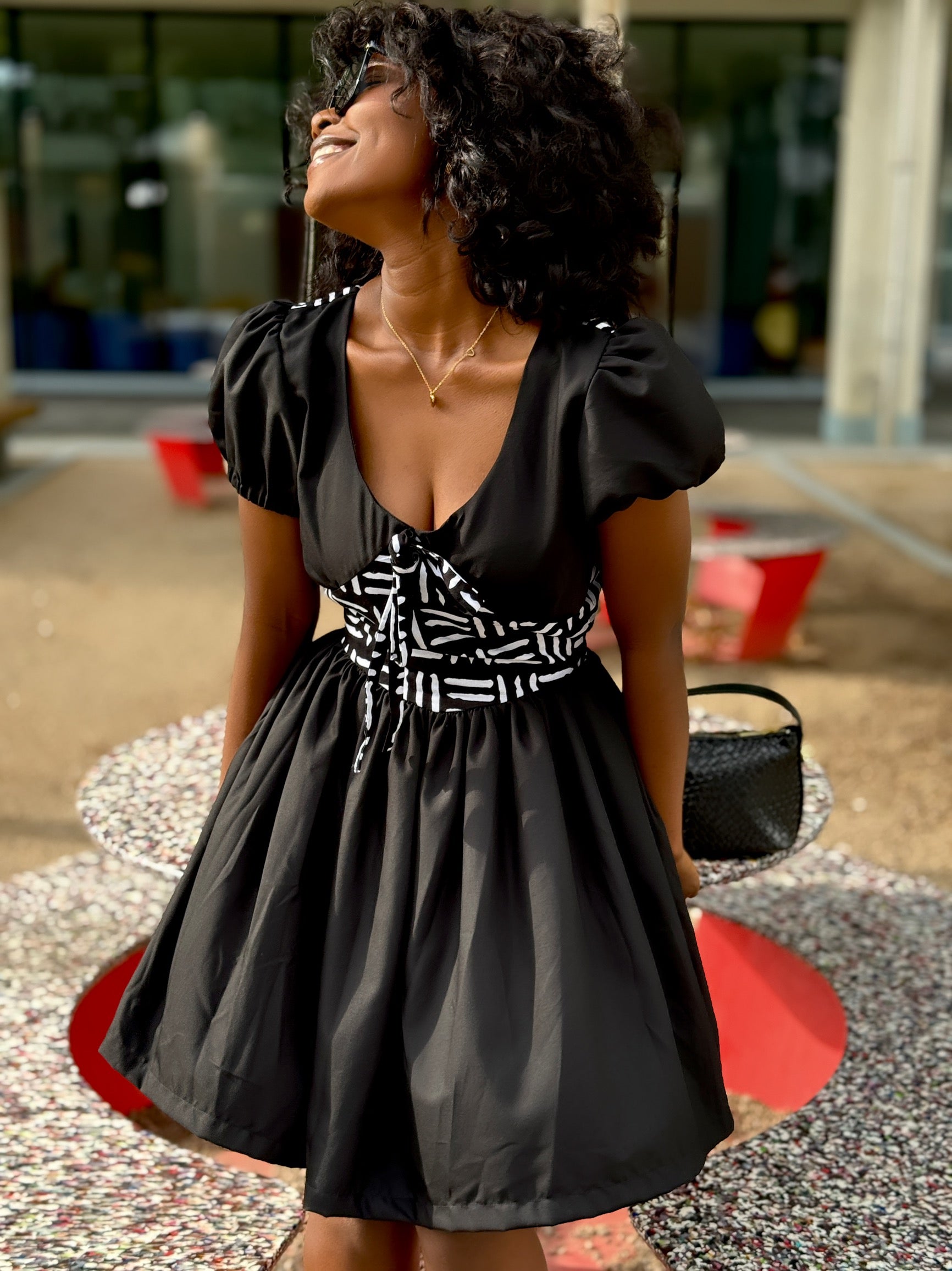 Elis black mini dress