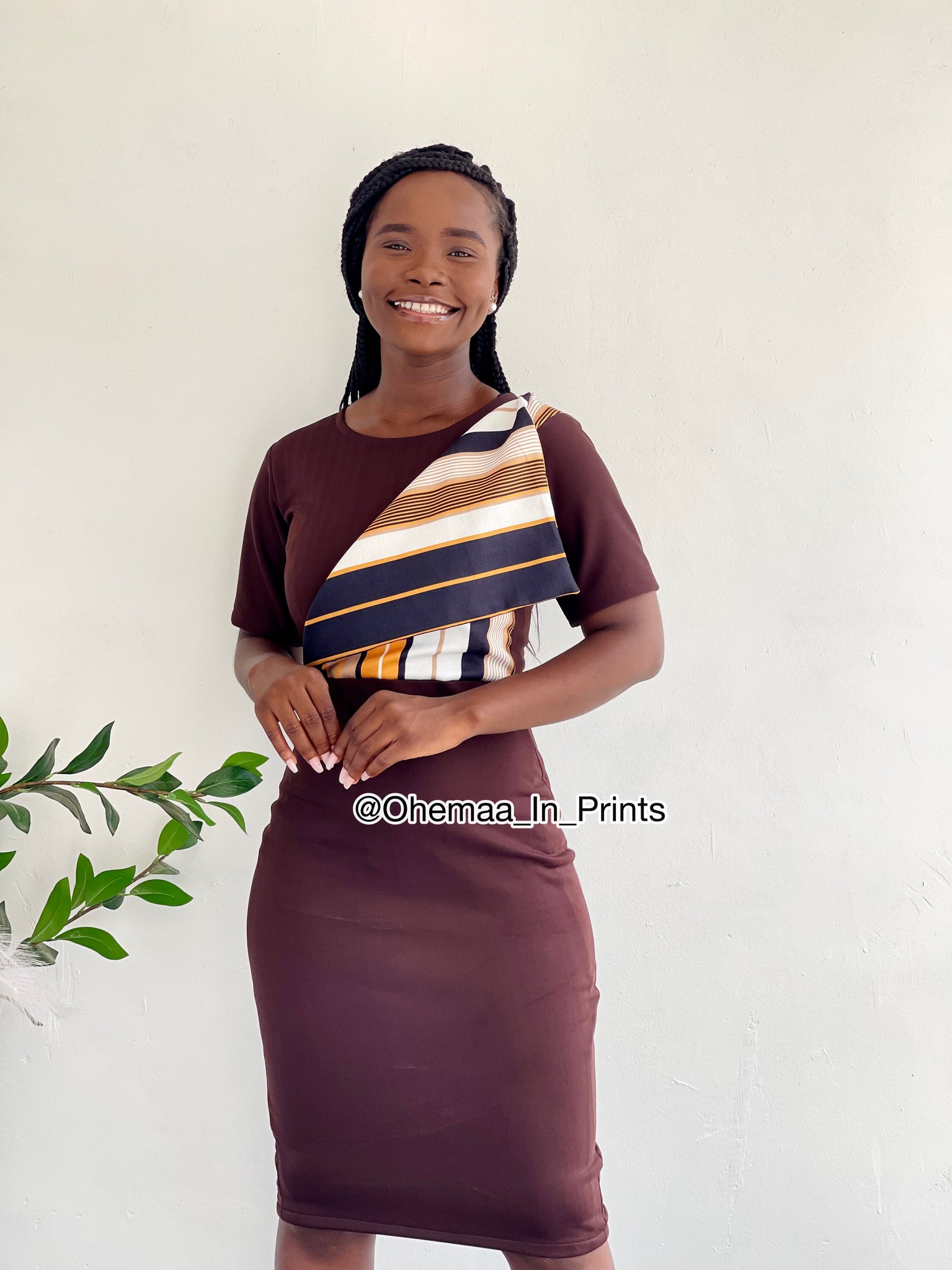 Coffee brown Anna dress