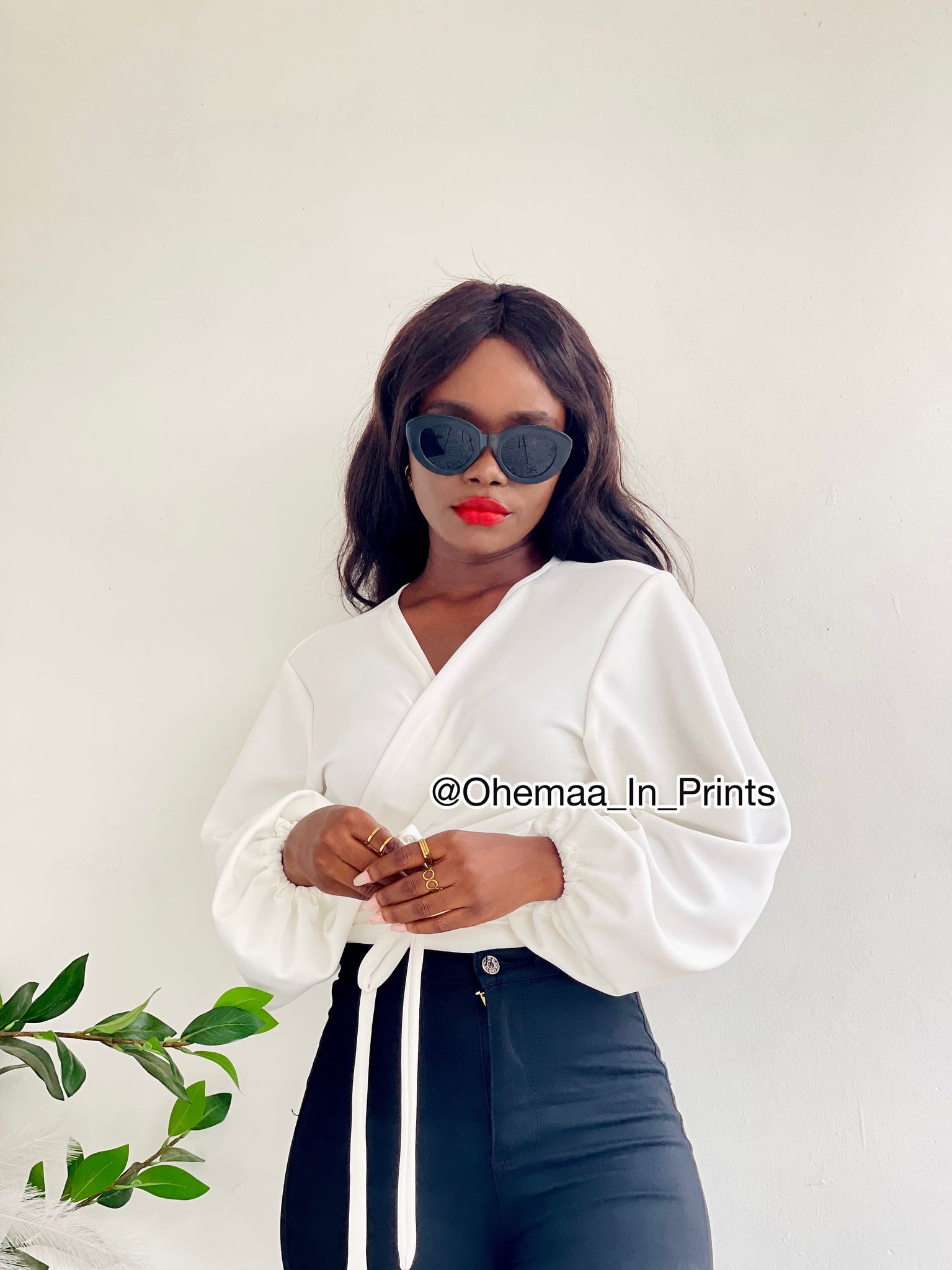Ivory AJ wrap top