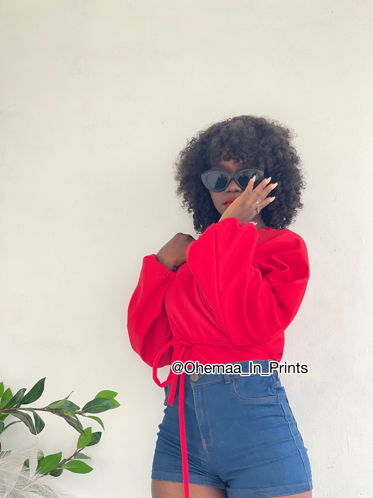 Red AJ wrap top