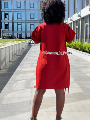 Burnt orange tunic dress