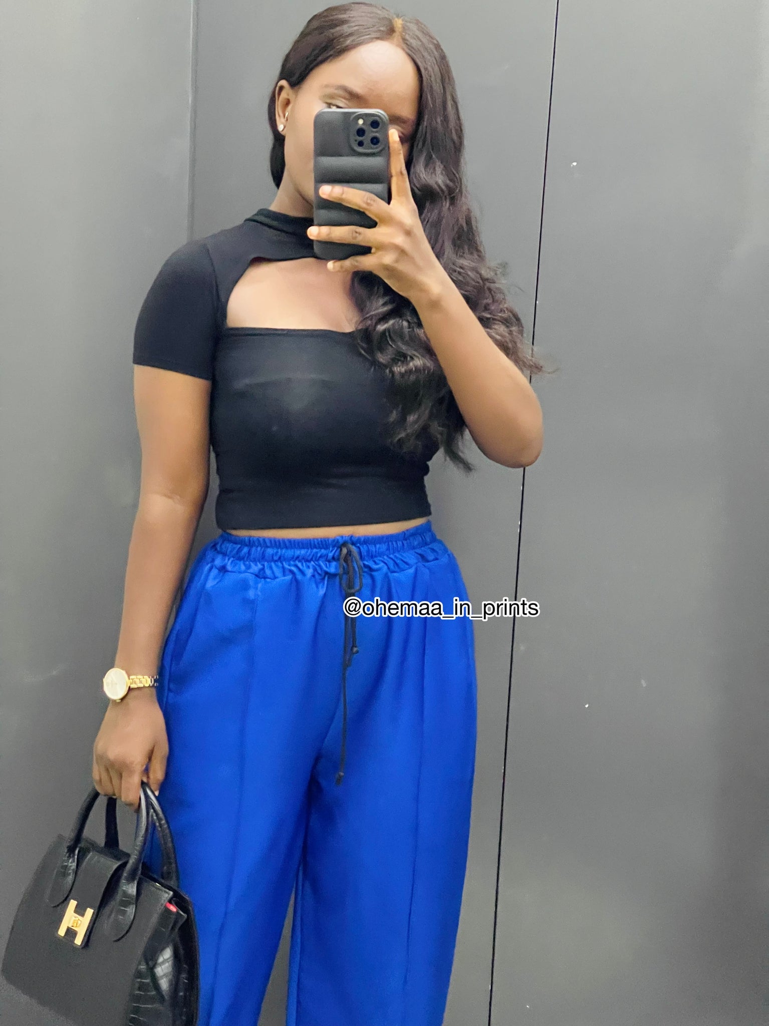 Royal Blue All round Elastic Pants
