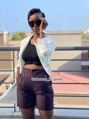 CL SHORTS COFFEE BROWN (ALL ROUND ELASTIC)