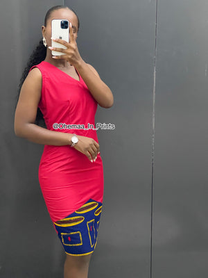 Joan Red Fully lined dress