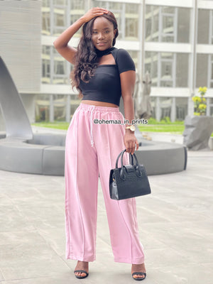Light pink all round elastic pants