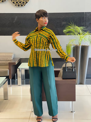Jasmin Shirt and Emerald green Pants set